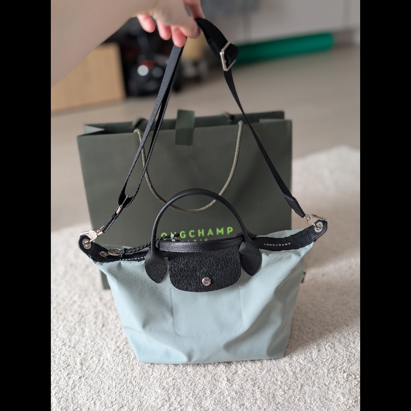 全新👜 Longchamp 小號手提斜背包（附背帶）-0