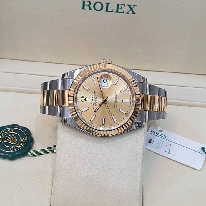 【大眾名錶】ROLEX 勞力士 126333 Datejust 蠔式日誌 2025/10全配件 金色面盤 三版帶 已貼膜 B1189-2