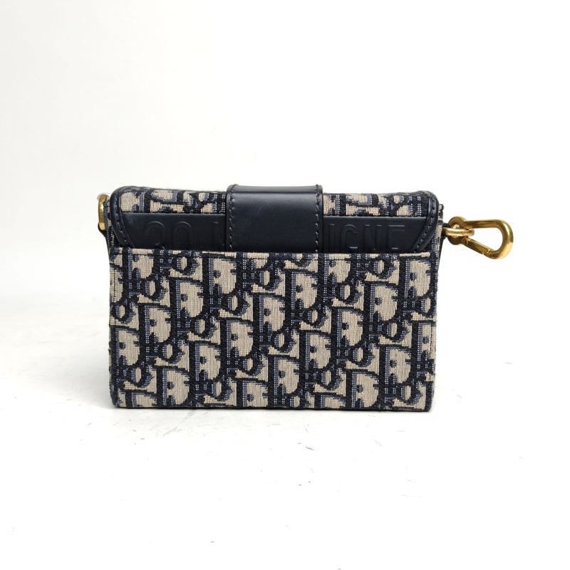 DIOR 30Montaigne蒙田Box藍色帆布金扣2020印花-2