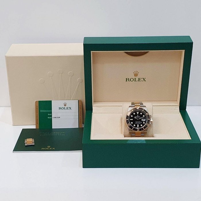 【大眾名錶】 Rolex 勞力士 116613LN Submariner 半金黑水鬼 2020/06 熱門停產款 錶徑40mm 自動上鍊 B1126-9