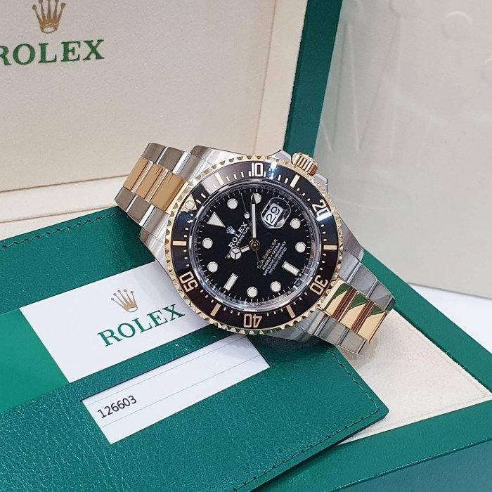 【大眾名錶】ROLEX 勞力士 126603 Sea-Dweller 2019/10全配件 單金海使 半金海使 已貼膜 排氦氣閥 錶徑43mm B1072-2