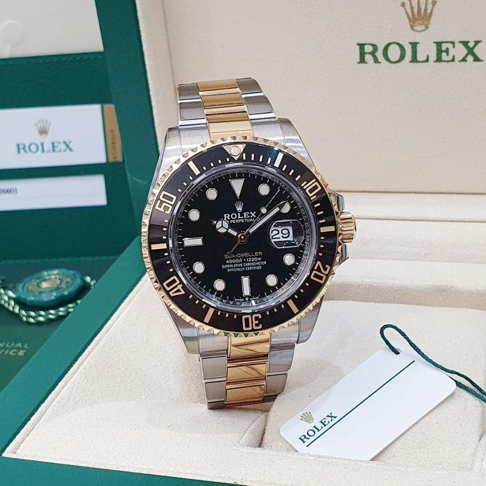 【大眾名錶】ROLEX 勞力士 126603 Sea-Dweller 2019/10全配件 單金海使 半金海使 已貼膜 排氦氣閥 錶徑43mm B1072-3