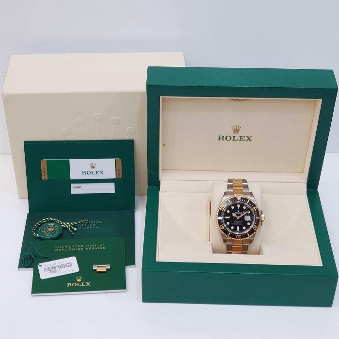 【大眾名錶】ROLEX 勞力士 126603 Sea-Dweller 2019/10全配件 單金海使 半金海使 已貼膜 排氦氣閥 錶徑43mm B1072-9