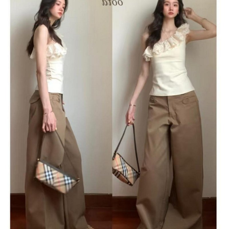 💎Han's house精品服飾💎 Burberry 經典 棉麻 牛皮飾邊 格紋 迷你 麻將 側背 包 現貨 原價26500-6