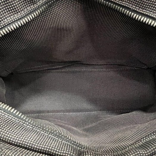 東區正精品㊣ HERMES HERLINE 灰色帆布H LOGO多口袋釦子拉鍊手提包小款 RZ6349-2