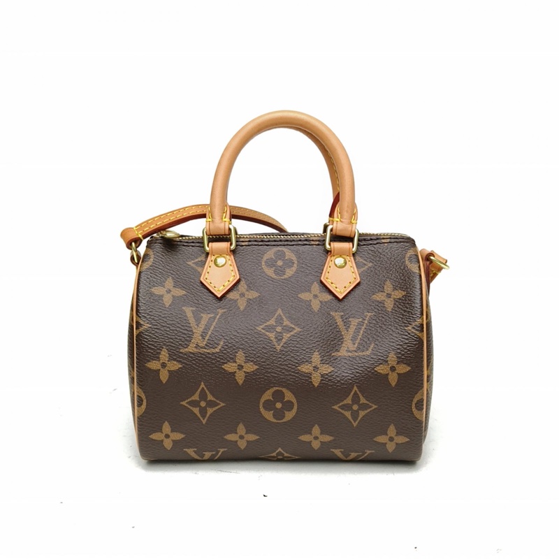 LOUIS VUITTON SpeedyNano16配肩帶老花PVC2019-2