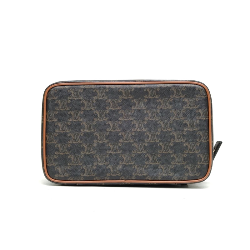 CELINE 老花PVC凱旋門鎖頭化妝包-3