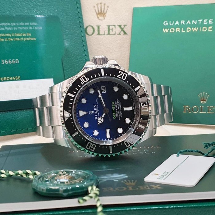 【大眾名錶】ROLEX 勞力士 136660DB Deepsea 2025/02全配件 最新款 漸層藍水鬼王 錶扣原廠膠膜 G217-2