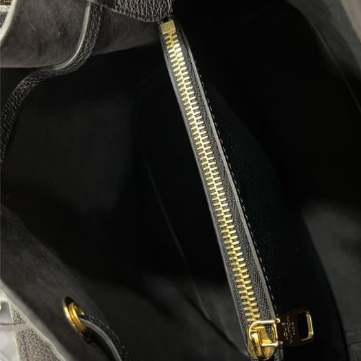 東區正精品㊣LV M45256 NEONOE MM 黑色全皮壓紋字紋金釦抽繩束口水桶包手提包肩背包 RZ6346-10