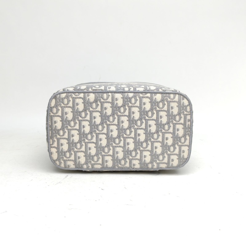 DIOR 灰色帆布銀扣2020DiortravelVanity化妝包大號-3