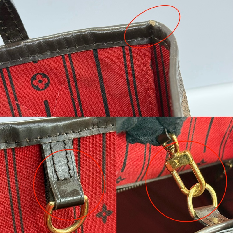 LOUIS VUITTON 路易威登  棋盤格NEVERFULL MM 肩背包 OLD VERSION N51105-8