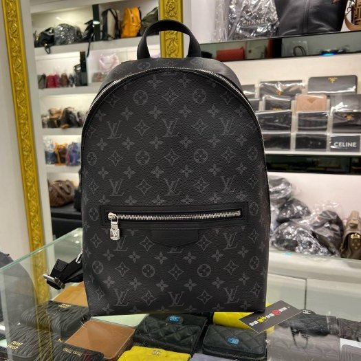 東區正精品㊣LV M14020 Discovery Slim 全新黑花錢口袋拉鍊後背包 RZ6345-0