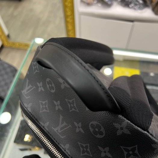 東區正精品㊣LV M14020 Discovery Slim 全新黑花錢口袋拉鍊後背包 RZ6345-5