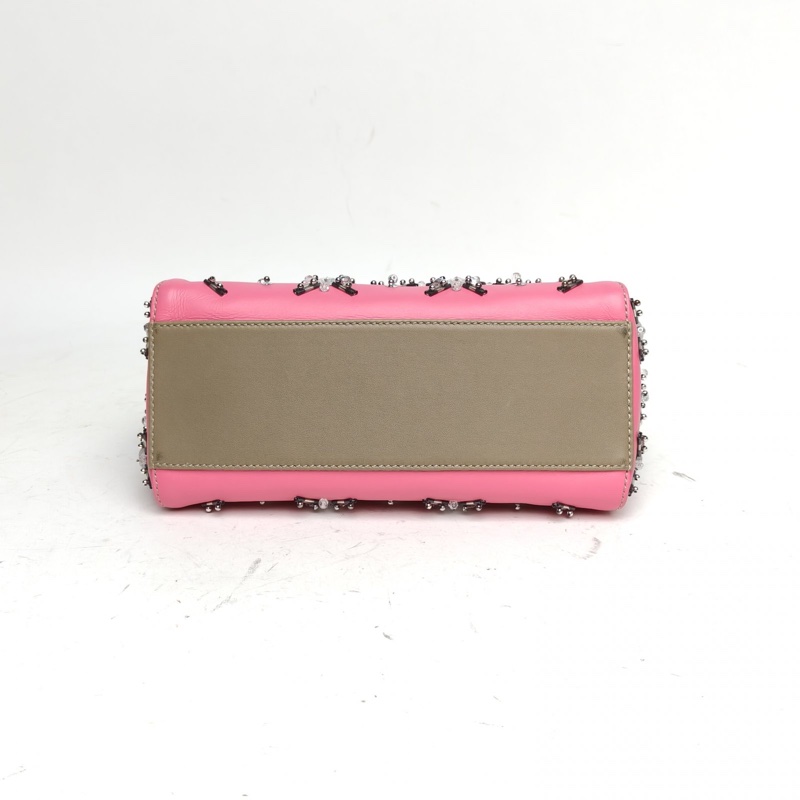 FENDI PEEKABOOMini23cm拼色羊皮銀扣-3