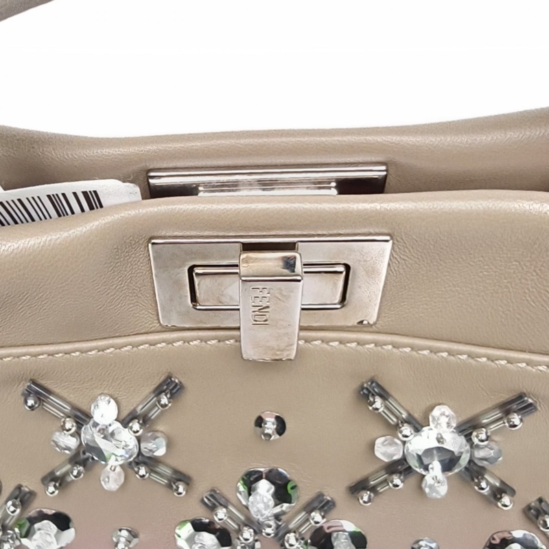 FENDI PEEKABOOMini23cm拼色羊皮銀扣-4