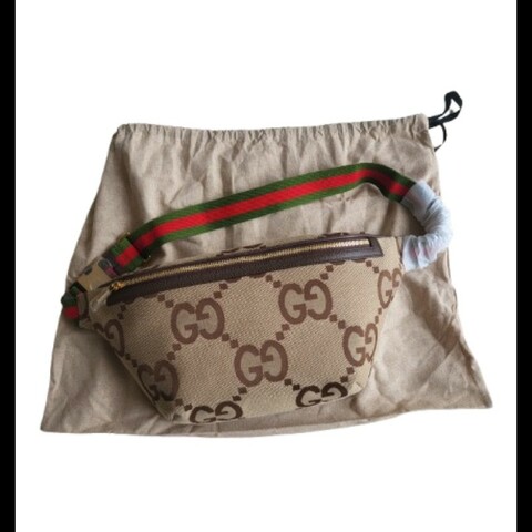 Gucci 古馳 巨型GG帆布圖案胸包 腰包  男款袋
