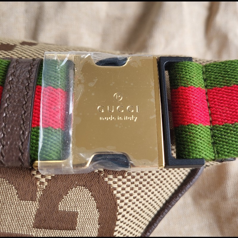 Gucci 古馳 巨型GG帆布圖案胸包 腰包 男款中號袋-3