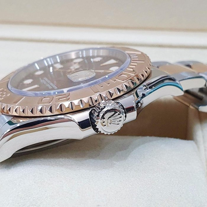 【大眾名錶】ROLEX 勞力士116621 Yacht-Master 18K玫瑰半金 2019/02 巧克力面盤 遊艇名仕 錶徑40mm B1209-7