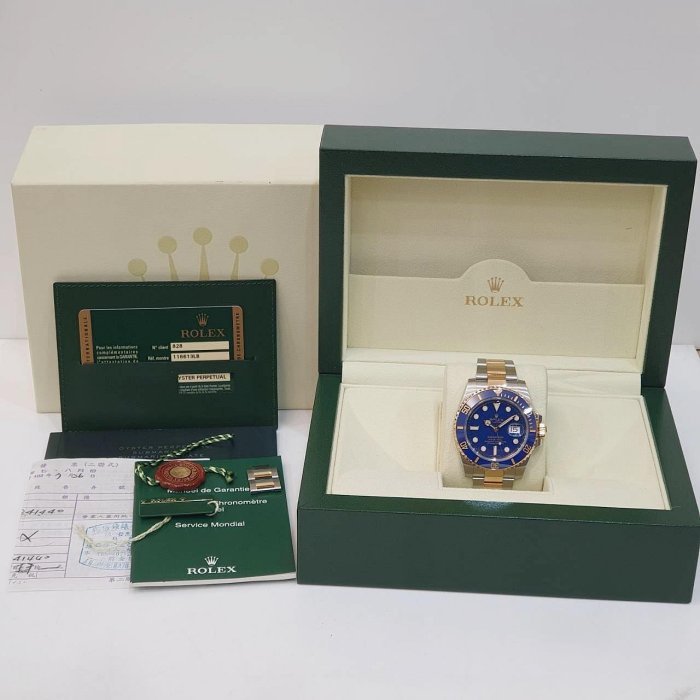 【大眾名錶】ROLEX勞力士 116613LB Submariner 潛行者 2013/07全配件 市場罕見 藍色漆面 烤漆面盤 錶徑40mm B1161-9