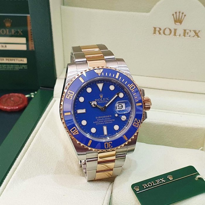 【大眾名錶】ROLEX勞力士 116613LB Submariner 潛行者 2013/10全配件 B1172-3