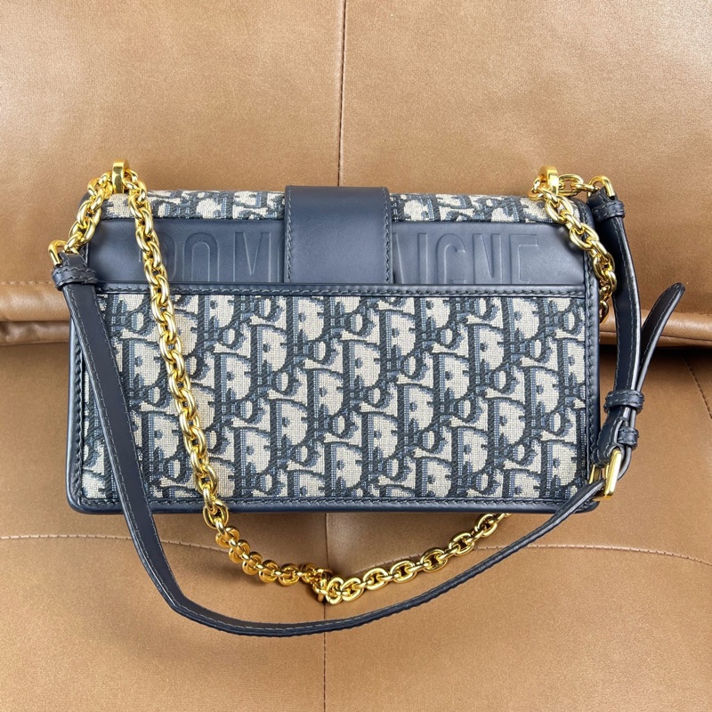迪奧Dior  蒙田30中號藍色鏈條款-1