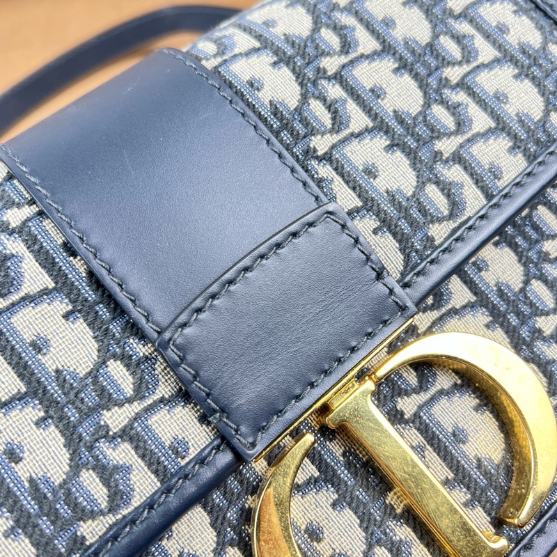 迪奧Dior  蒙田30中號藍色鏈條款-6