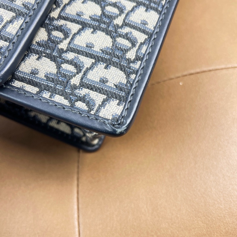 迪奧Dior  蒙田30中號藍色鏈條款-7