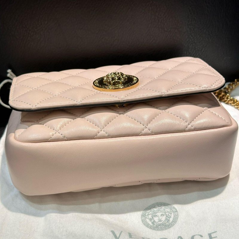 💎Han's house精品服飾💎VERSACE 凡賽斯 女神頭 頂級黑牌 logo 側背包-4