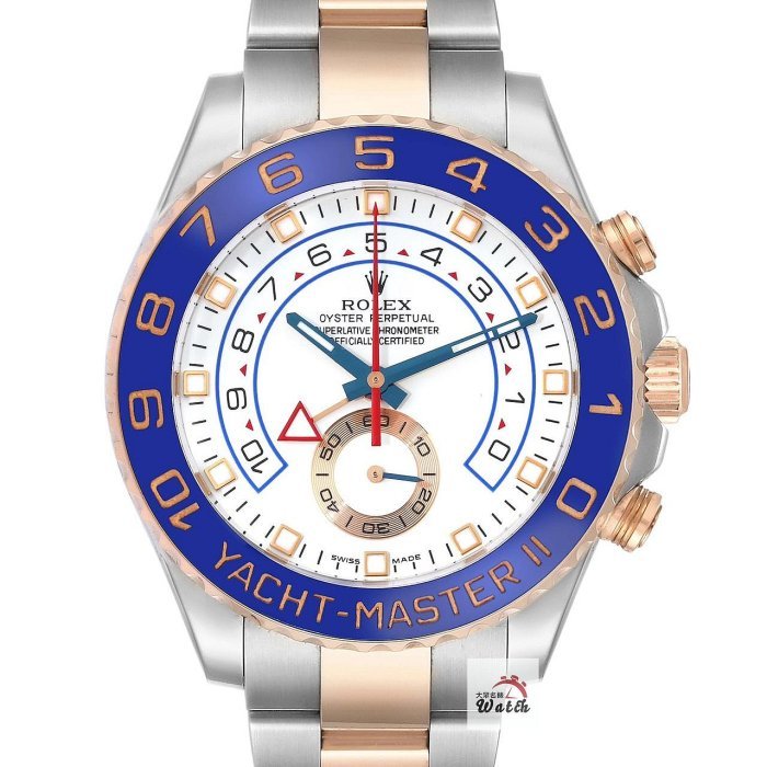 【大眾名錶】 ROLEX 勞力士 116681 Yacht-Master 18K玫瑰半金 玫瑰金大遊艇 2011/11 倒數計時 B939-0