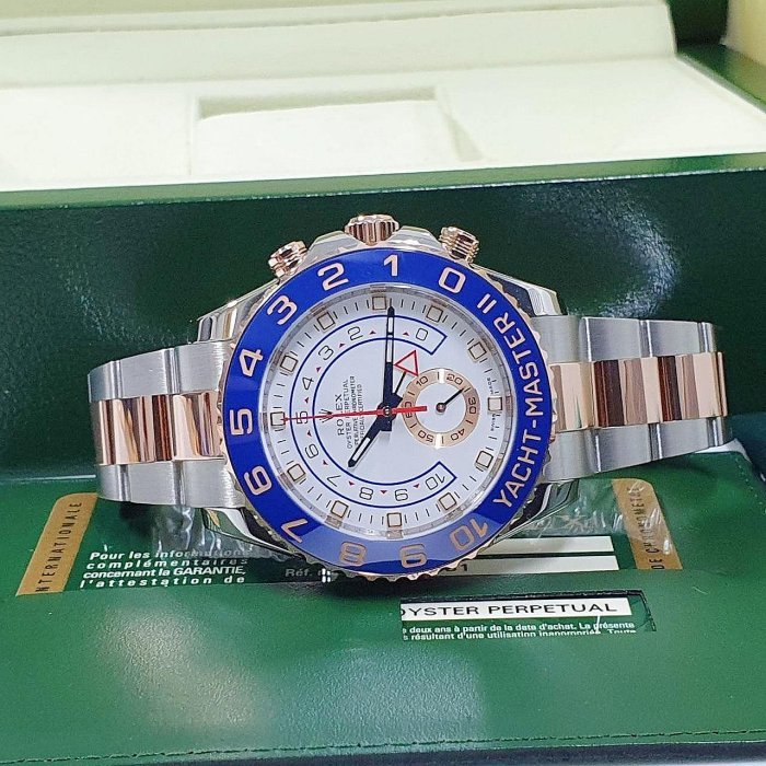 【大眾名錶】 ROLEX 勞力士 116681 Yacht-Master 18K玫瑰半金 玫瑰金大遊艇 2011/11 倒數計時 B939-2
