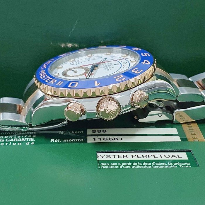 【大眾名錶】 ROLEX 勞力士 116681 Yacht-Master 18K玫瑰半金 玫瑰金大遊艇 2011/11 倒數計時 B939-6