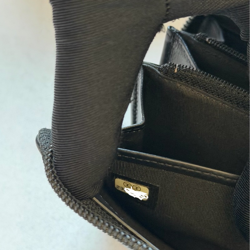 二手香奈兒 chanel 台灣現貨 復古魚子醬拉鍊長夾-5