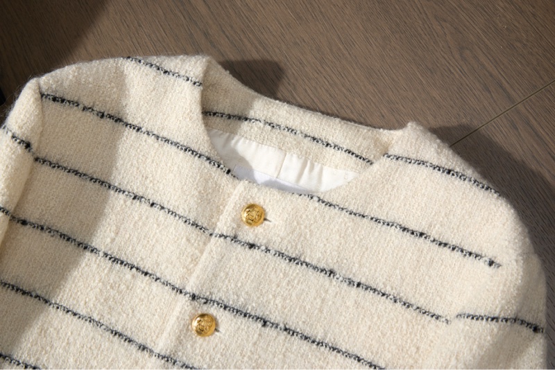 CELINE 米色氣質條紋外套 易搭配-4