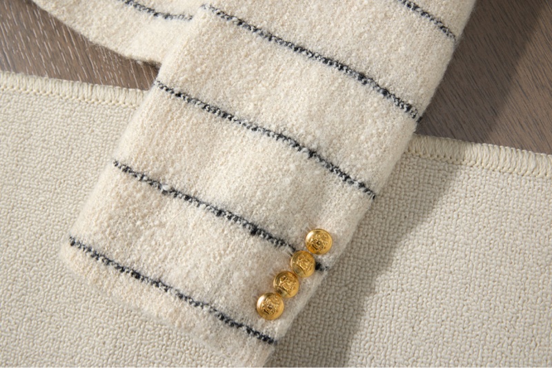 CELINE 米色氣質條紋外套 易搭配-6