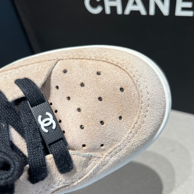 Chanel香奈兒米色麂皮熊貓鞋37.5碼 🈚附件-3