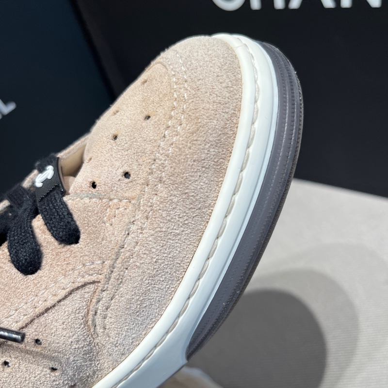 Chanel香奈兒米色麂皮熊貓鞋37.5碼 🈚附件-4