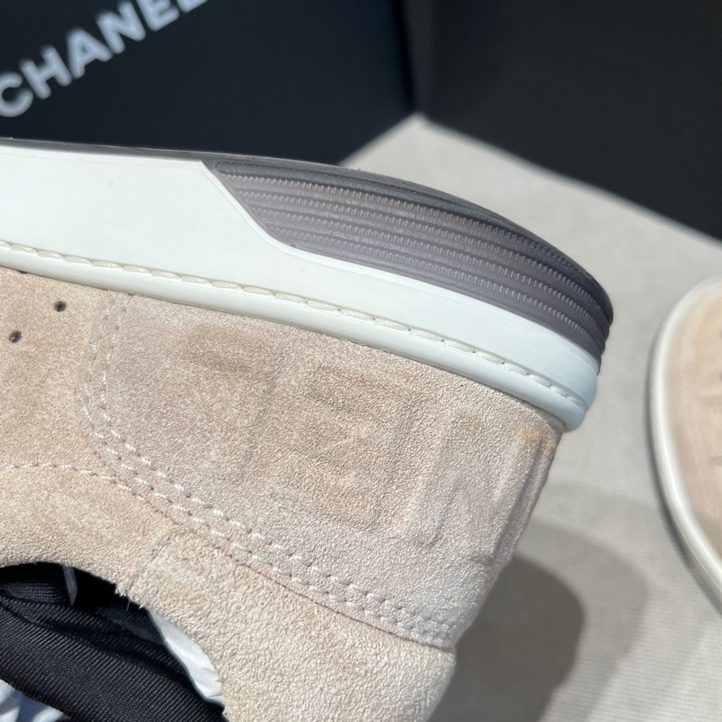 Chanel香奈兒米色麂皮熊貓鞋37.5碼 🈚附件-10