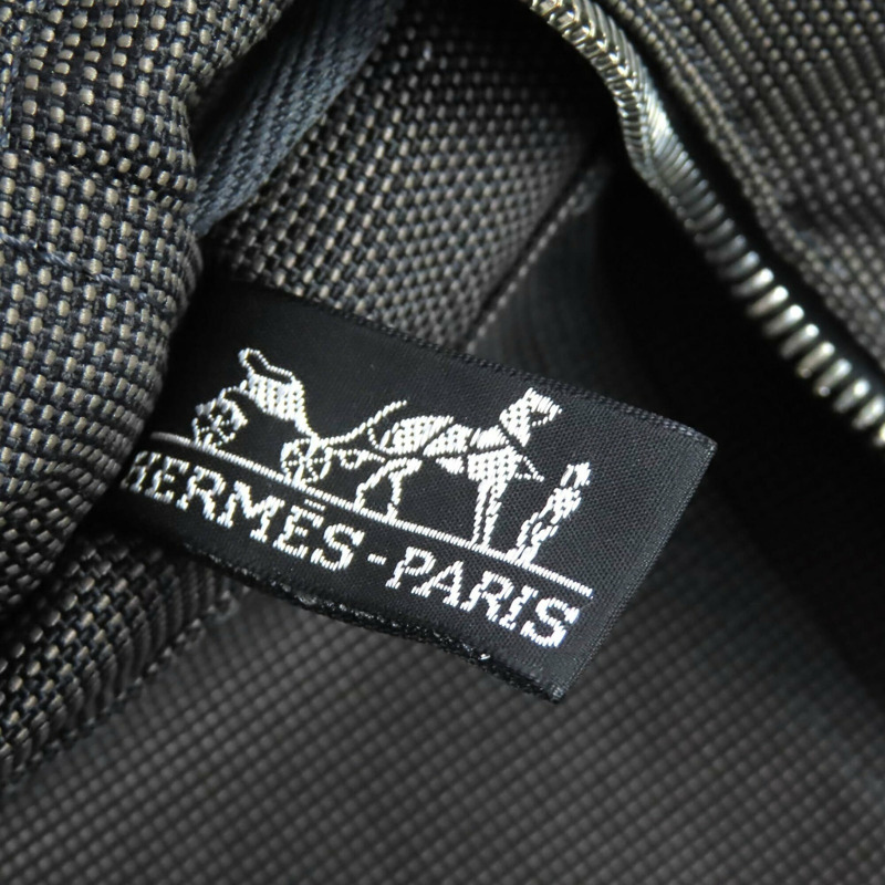 愛馬仕 Herline MM 帆布手提包/托特包,配銀色五金件、鑰匙和掛鎖、Sellier 紐帶,灰色,法國製造,女士款。-8