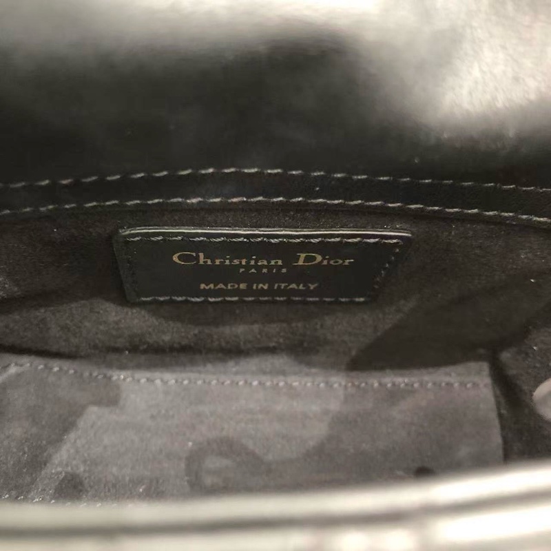 Dior迪奧 Lady Dior超迷你黑金戴妃包-7