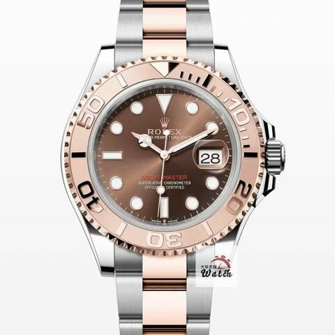 【大眾名錶】ROLEX 勞力士 126621 Yacht-Master 2021/05綠卡 永恆玫瑰金 巧克力面盤 錶徑40mm B1214