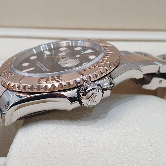 【大眾名錶】ROLEX 勞力士 126621 Yacht-Master 2021/05綠卡 永恆玫瑰金 巧克力面盤 錶徑40mm B1214-6