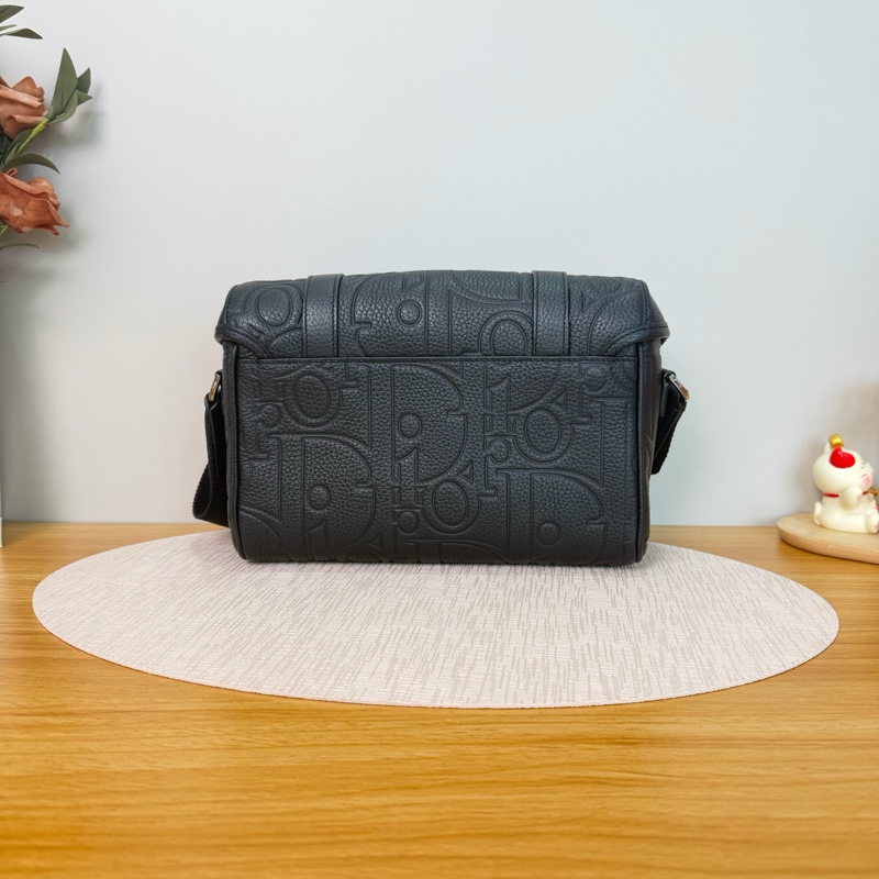 Dior Hit The Road 翻蓋信使包 黑色老花牛皮 男士款-1