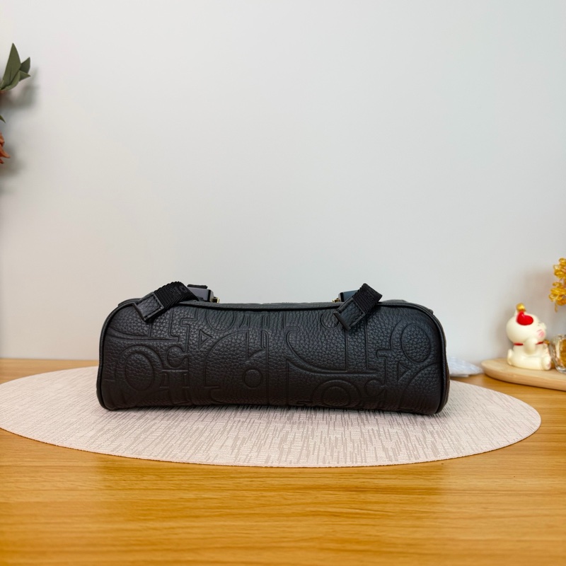 Dior Hit The Road 翻蓋信使包 黑色老花牛皮 男士款-4