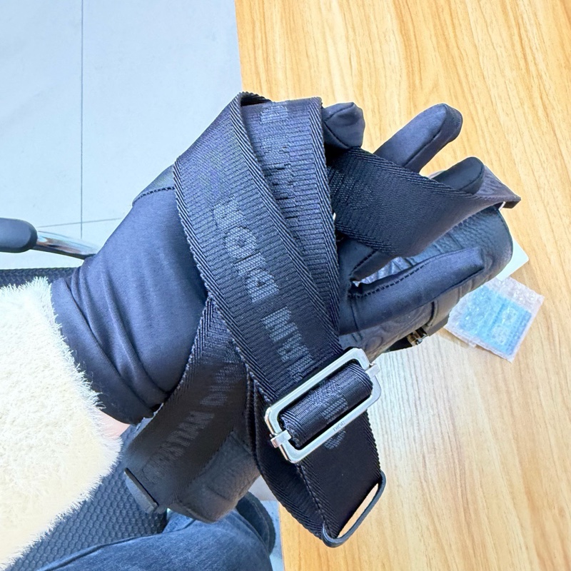 Dior Hit The Road 翻蓋信使包 黑色老花牛皮 男士款-5