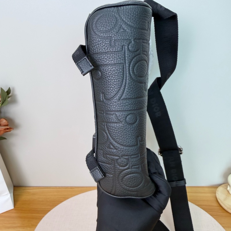 Dior Hit The Road 翻蓋信使包 黑色老花牛皮 男士款-11