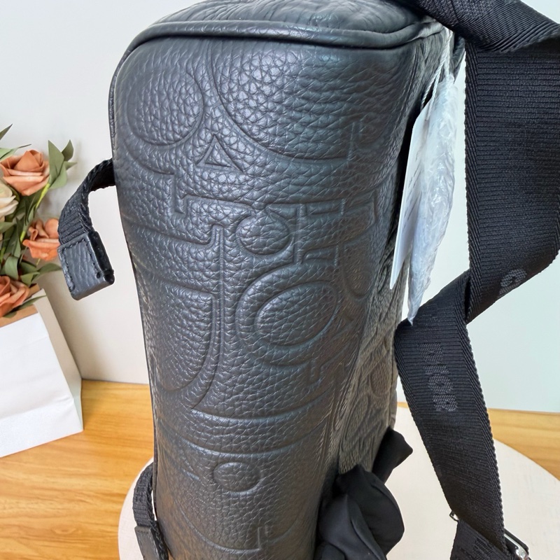 Dior Hit The Road 翻蓋信使包 黑色老花牛皮 男士款-12