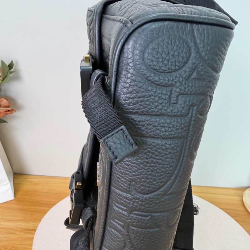 Dior Hit The Road 翻蓋信使包 黑色老花牛皮 男士款-13