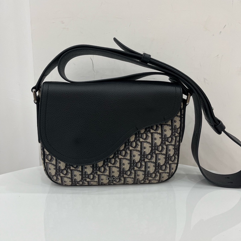迪奧/Dior Saddle 老花信使包郵差包 馬鞍包手提單肩腋下包-0