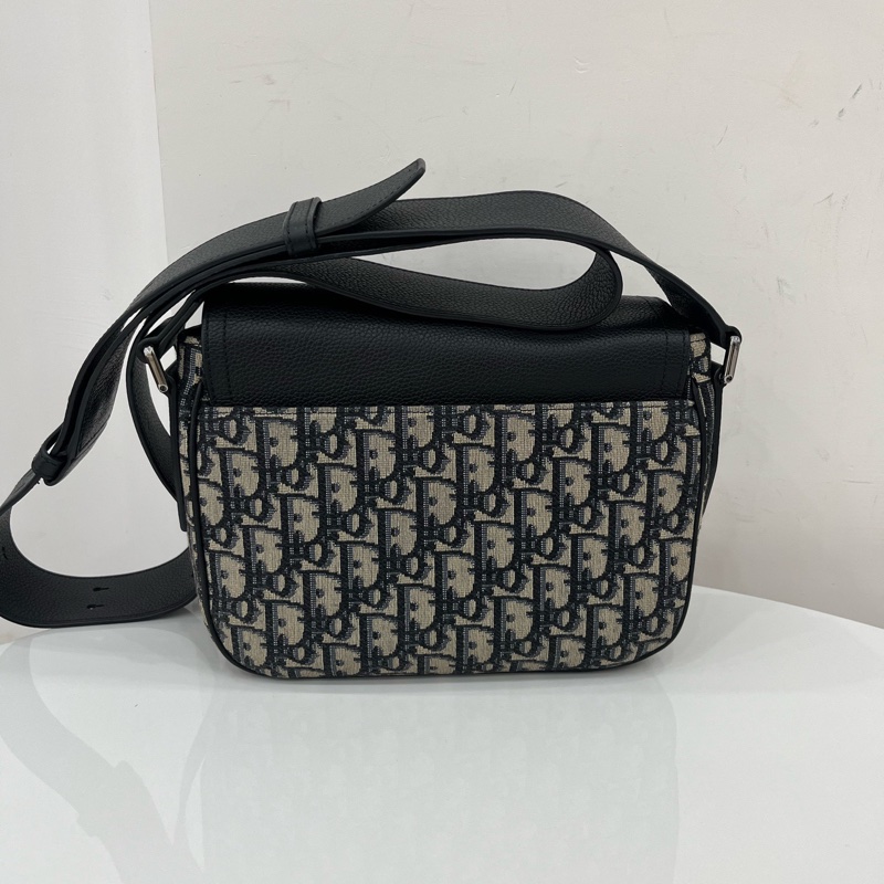 迪奧/Dior Saddle 老花信使包郵差包 馬鞍包手提單肩腋下包-1