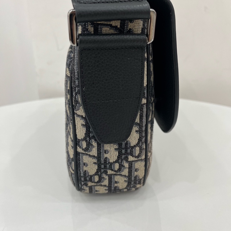 迪奧/Dior Saddle 老花信使包郵差包 馬鞍包手提單肩腋下包-2